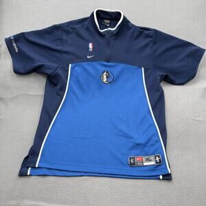Vintage Dallas Mavericks Shirt Mens XL Blue NBA Basketball Nike 1/4 Zip 2000s